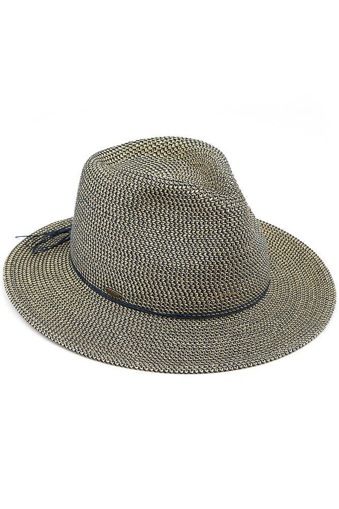 C.C Lurex Straw Panama Sun Hat