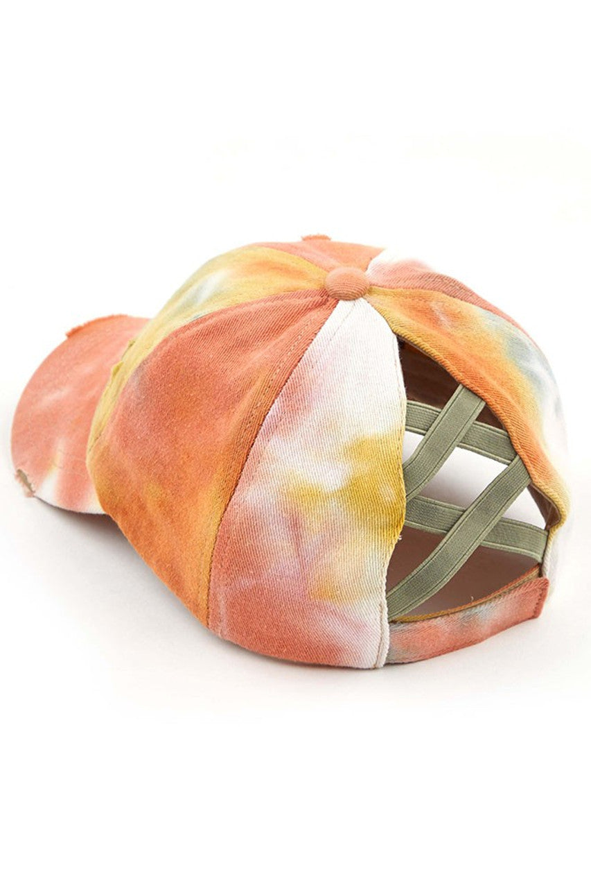 C.C TIE DYE BASEBALL PONYCAP