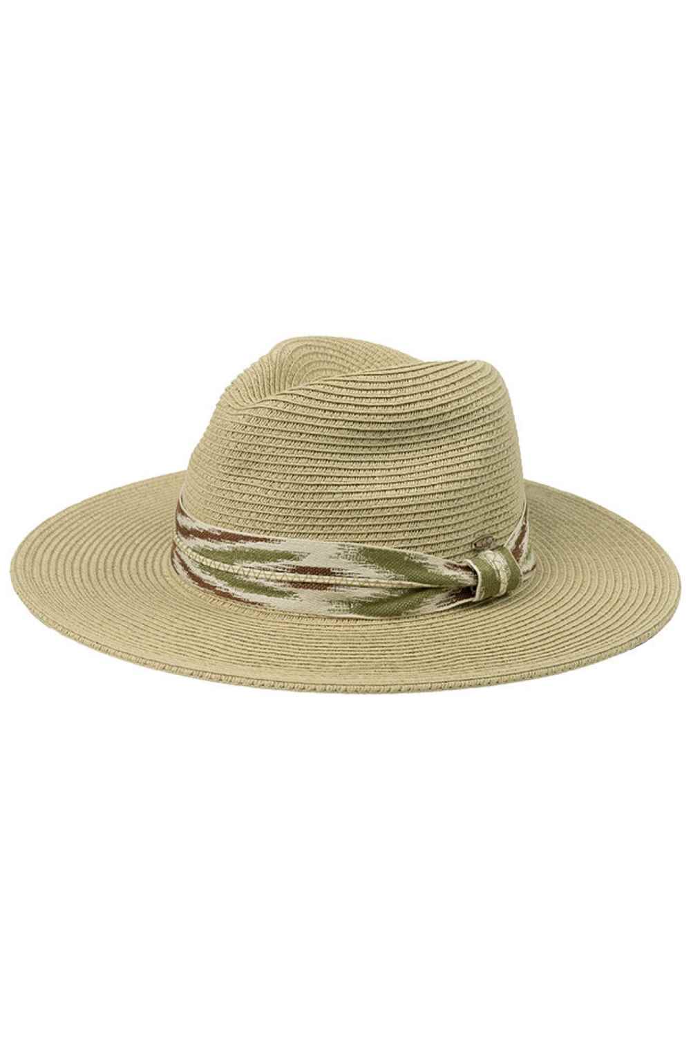 C.C Aztec Pattern Band Panama Sun Hat