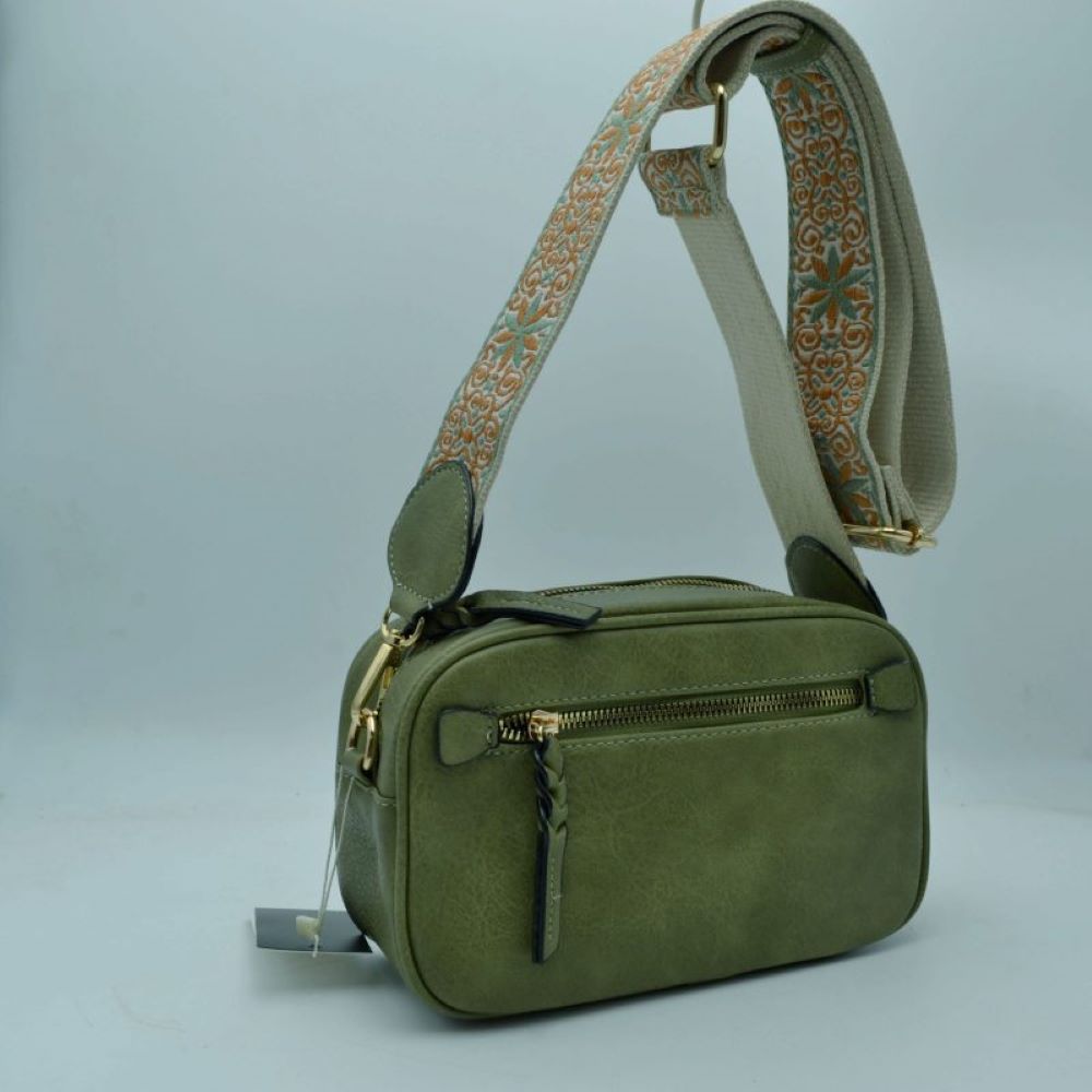 Guitar Strap Bag Multi-Zip Crossbody Bag