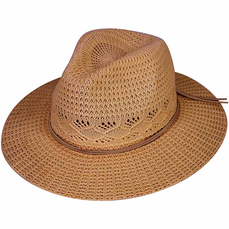 C.C Women's Cotton Knitted Panama Hat Sun