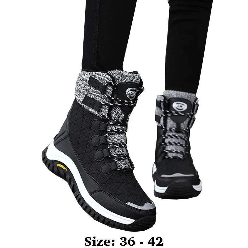 Women's Fur-Lined Ankle Snow Boots for Hiking new