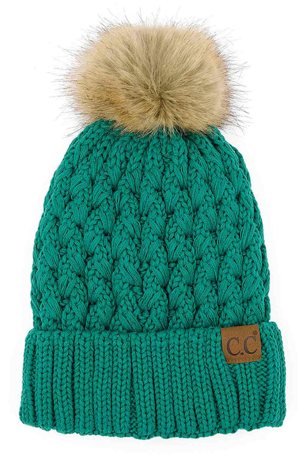 C.C Lattice Crossover Stitch Beanie