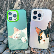 Naughty Kitten Funny Cat Art Phone Case For iPhone