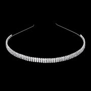 3 Rows crystal rhinestone headband