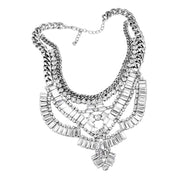 Antique Stone Embellished Statement Necklace