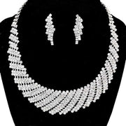 Crystal Rhinestone Round Collar Necklace