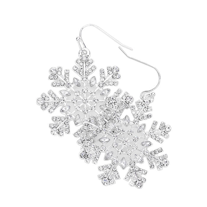 Fashionable Snowflake Dangle Earrings
