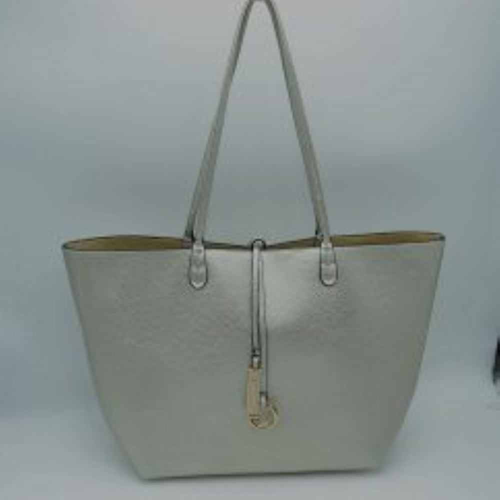 Classic Trapeze Tote Bag with Dual Handles and Ring Detail