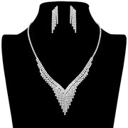 Rhinestone Fringe Necklace