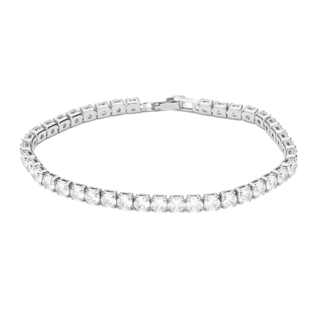 Round CZ Evening Bracelet Cubic Zirconia Bubble Bracelet