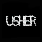 Usher Rhinestone Pin Brooch