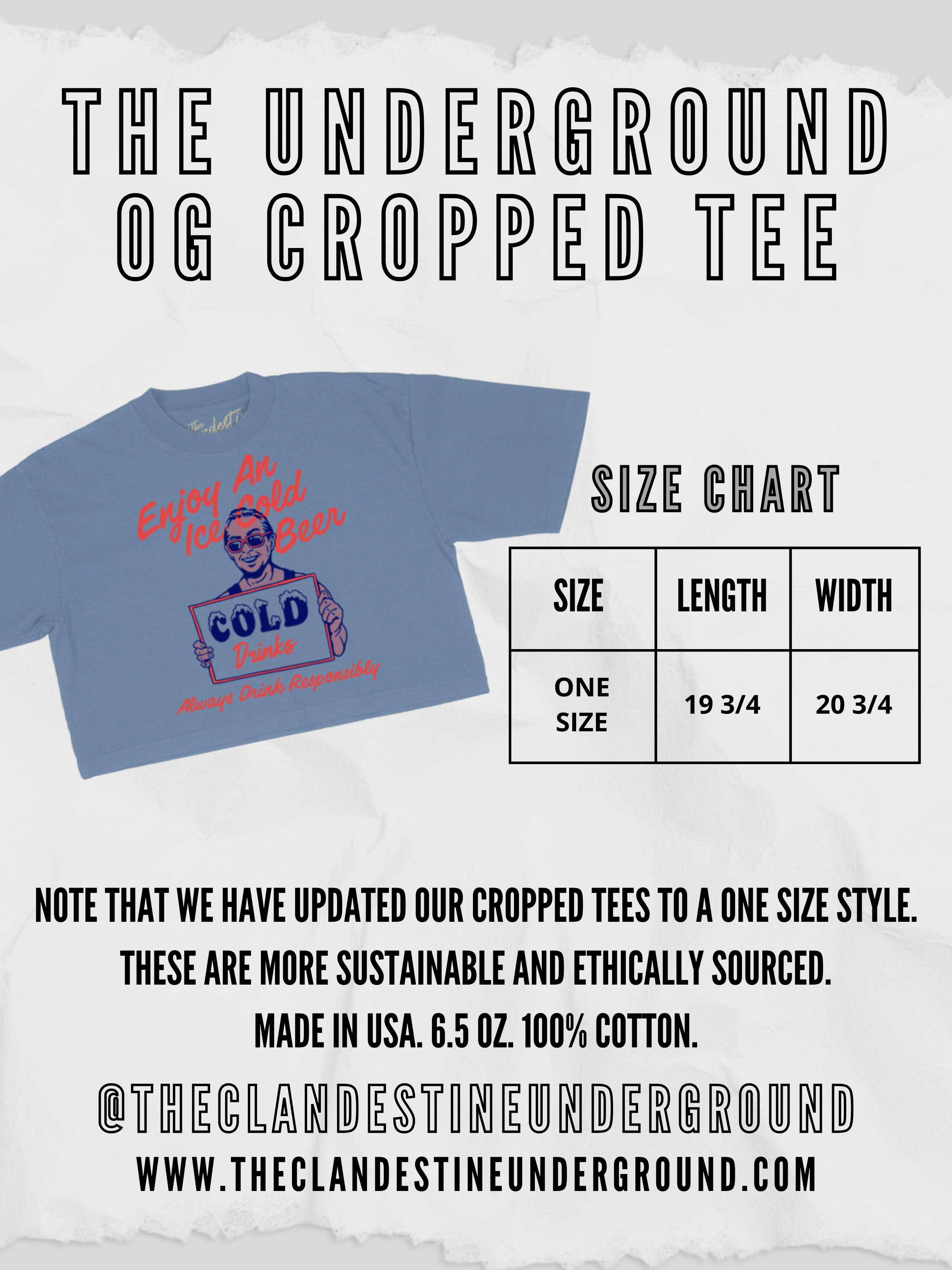 Underground Original Design: Badlands Thank You, Western Cropped TShirt