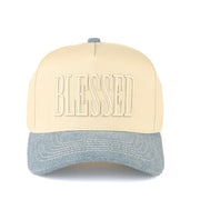 C.C BLESSED Letter Two Tone Trucker Cap
