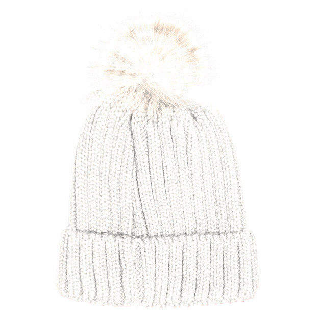 Soft Cozy Cable Knit Pom Pom Beanie Hat