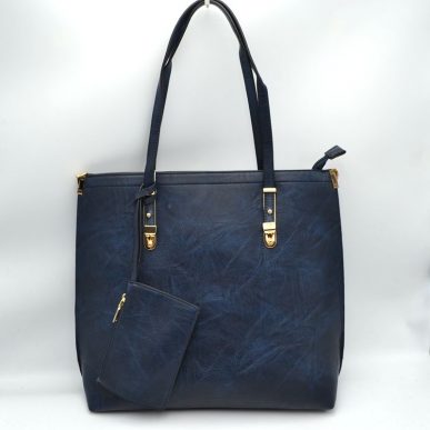 Soft Faux Leather Tote Handbag With Wallet