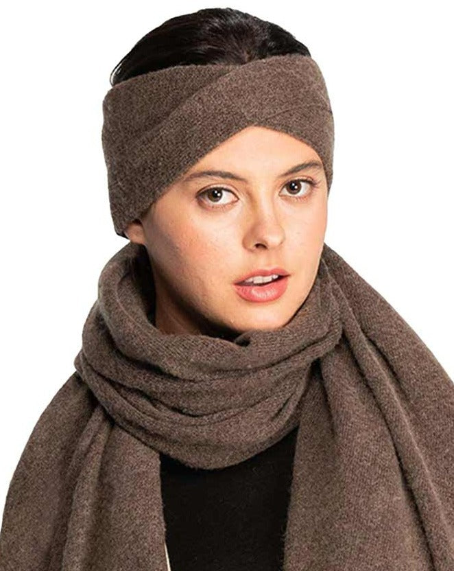 C.C Soft Recycled Fine Yarn Cuff Headwrap Earmuffs