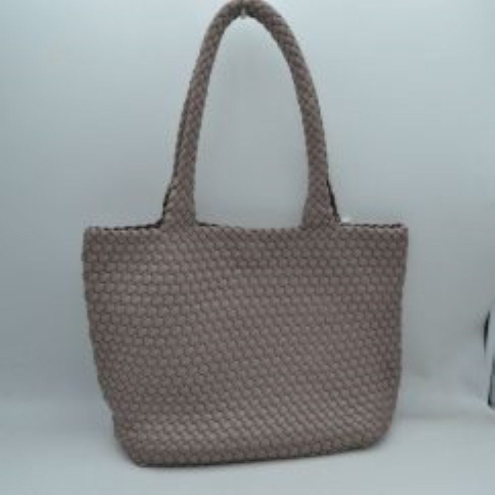 Woven Tote Bag with Matching Zipper Pouch