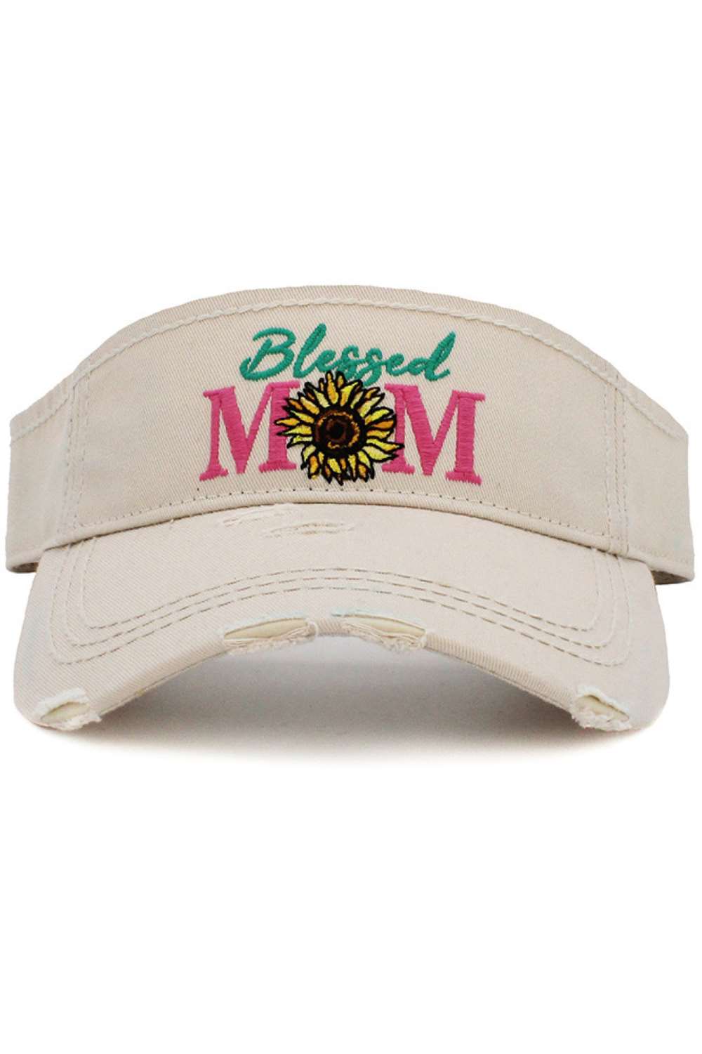 BLESSED MOM VINTAGE VISOR CAP