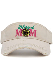 BLESSED MOM VINTAGE VISOR CAP