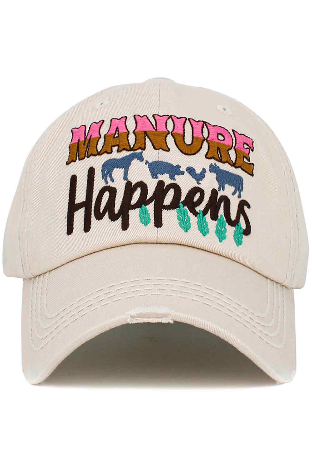 MANURE HAPPENS Vintage Baseball Cap