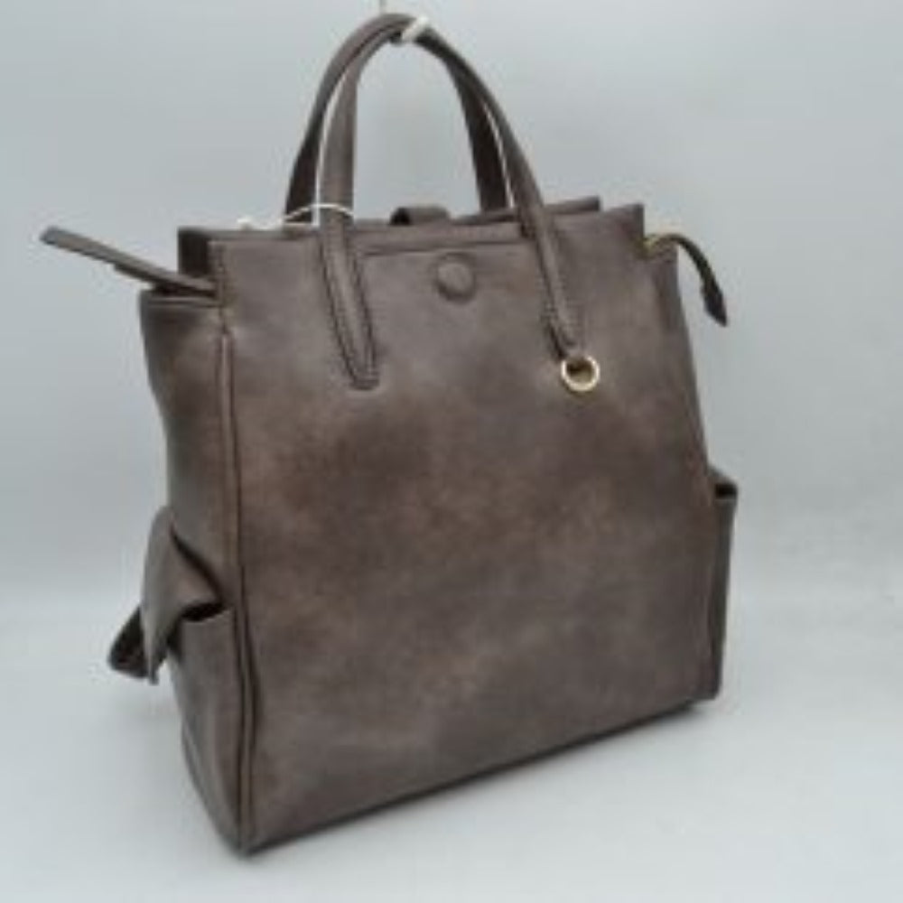 Classic Everyday Tote Bag with Dual Handles and Side Pockets