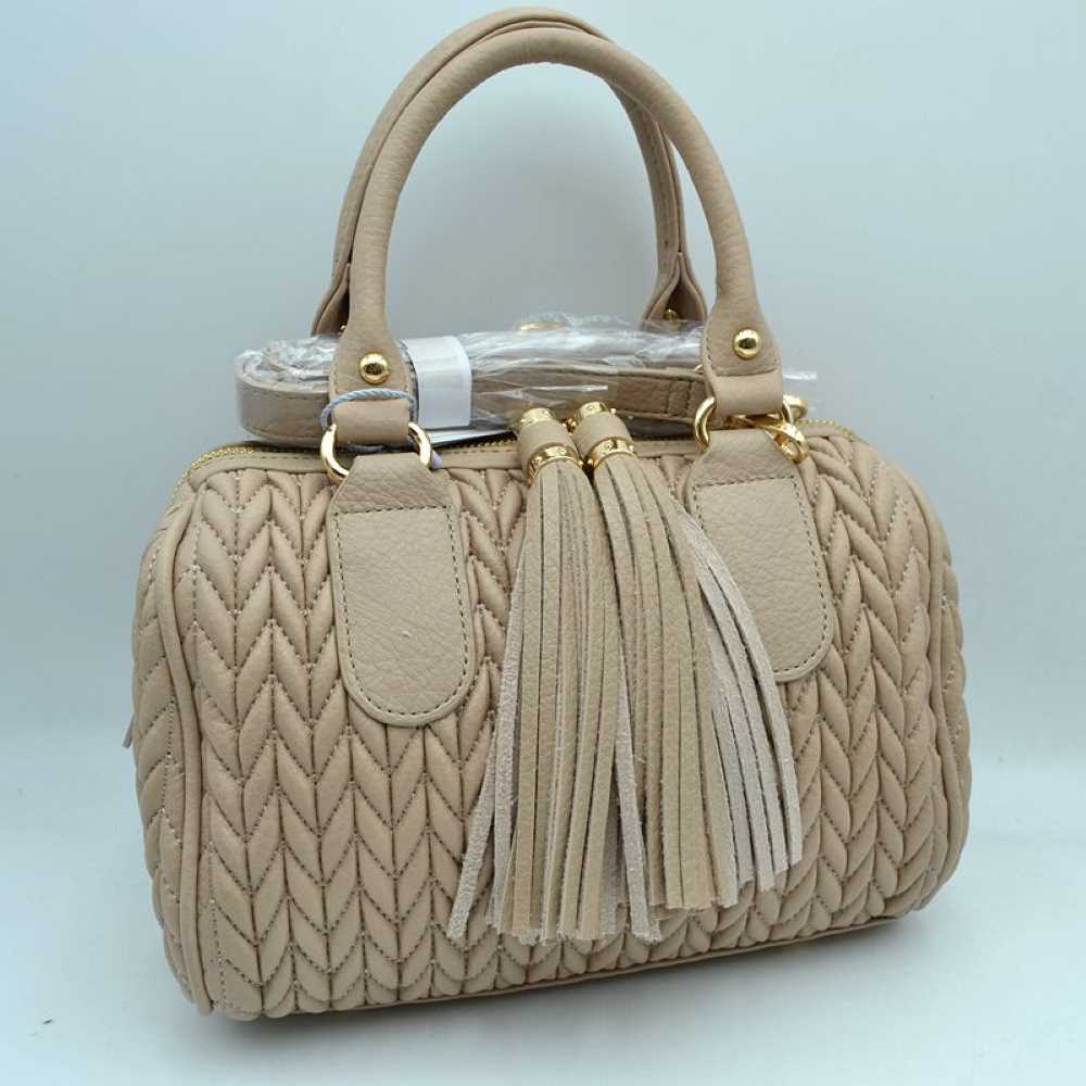 Quilted Chevron Satchel Handbag | Textured Top-Handle Crossbody Purse