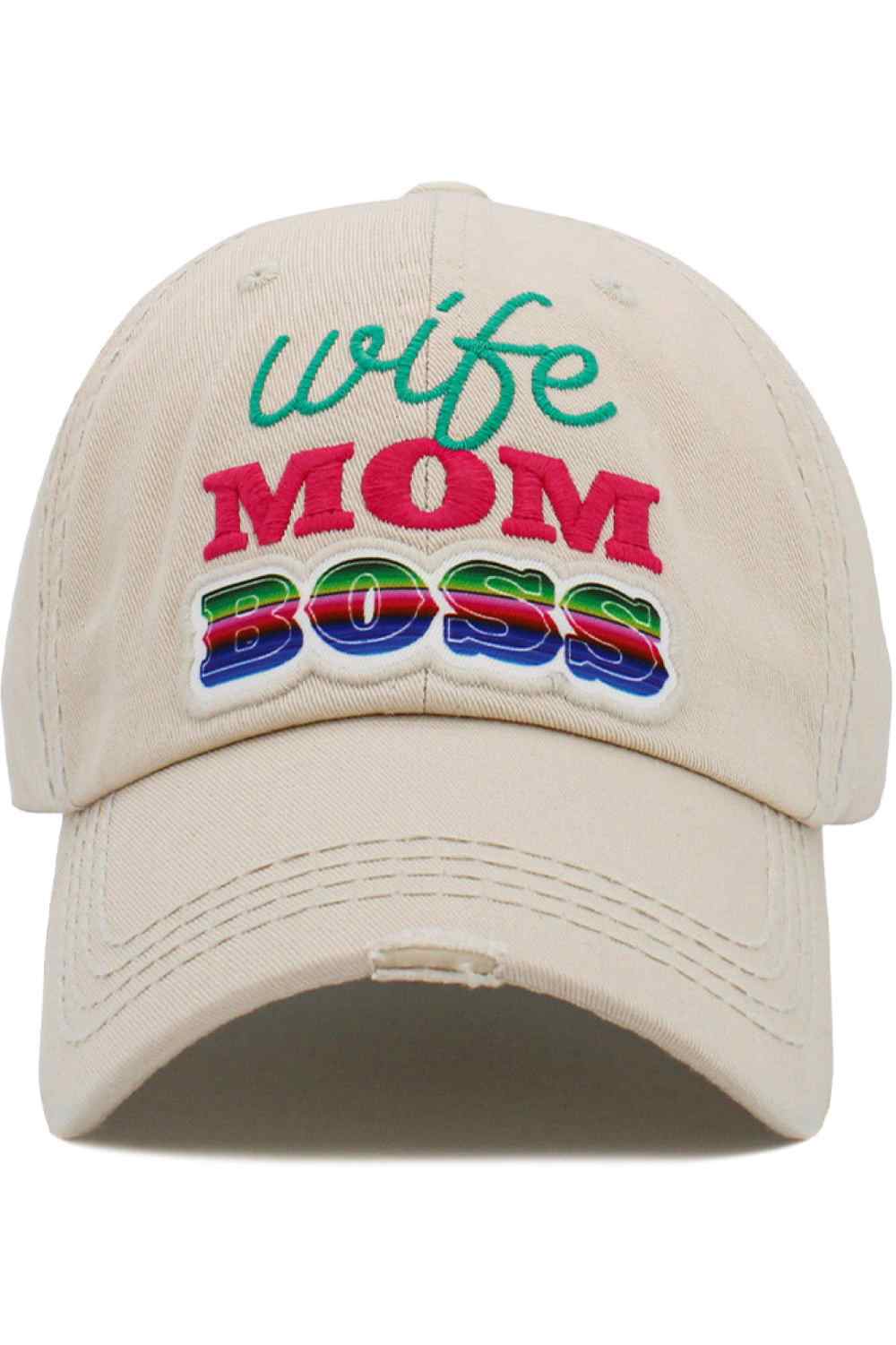WIFE MOM BOSS Vintage Ball Cap