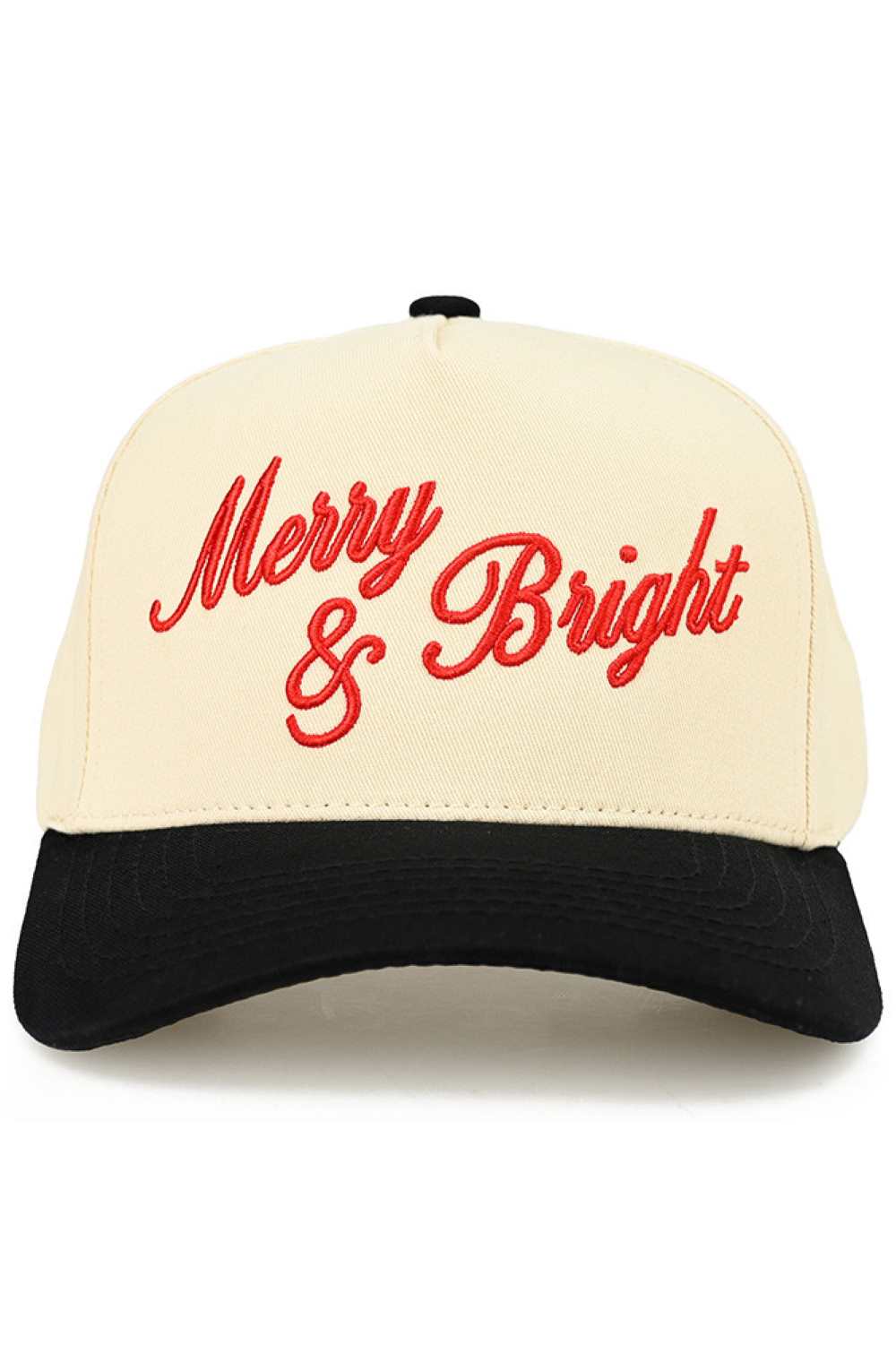 C.C Merry & Bright Letter Two Tone Trucker Cap