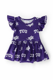 TCU Purple Frog S/S Flutter Twirl Bodysuit