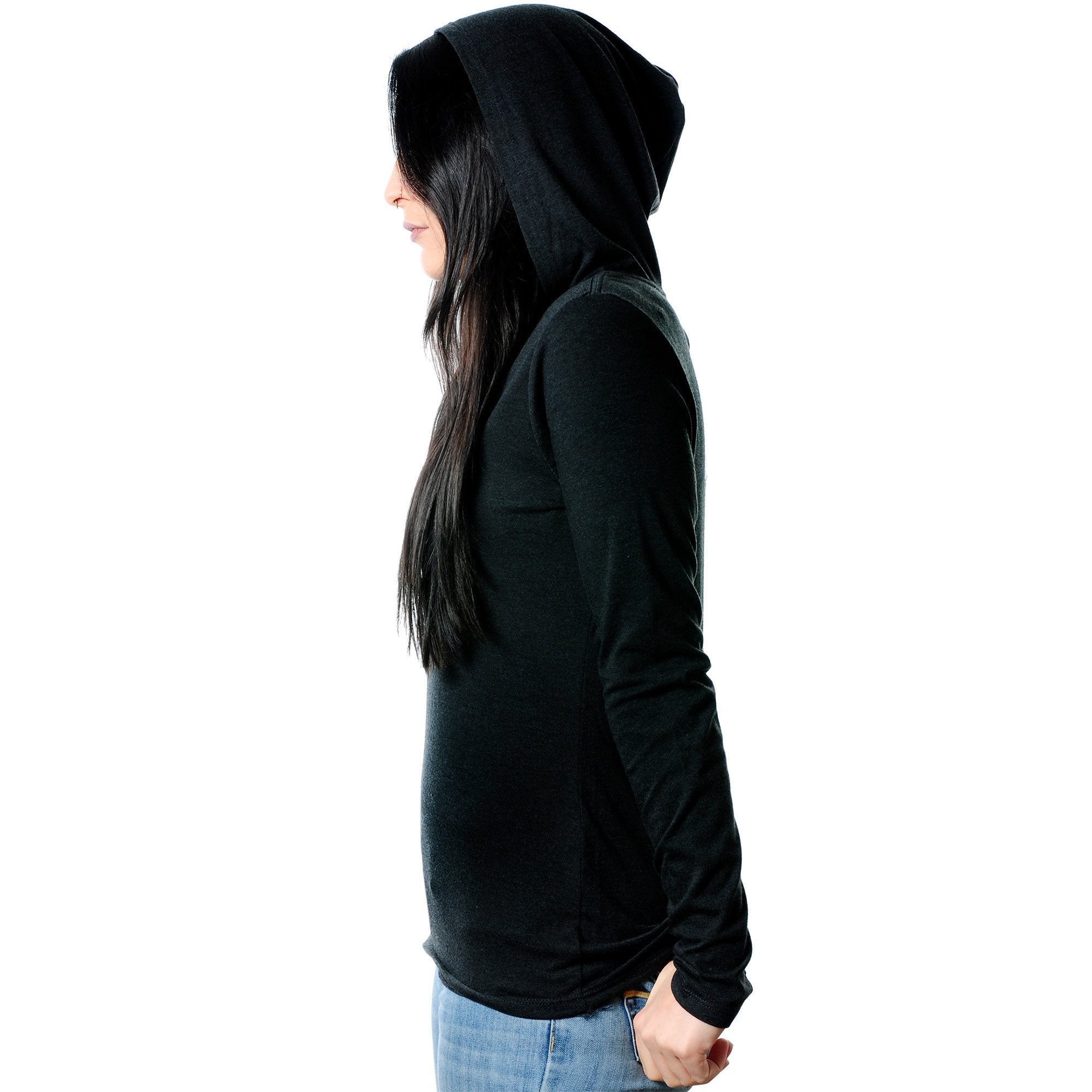 Be You, For You Black Tapered Long Sleeve Hoodie