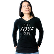Self Love Club Black Tapered Long Sleeve Hoodie