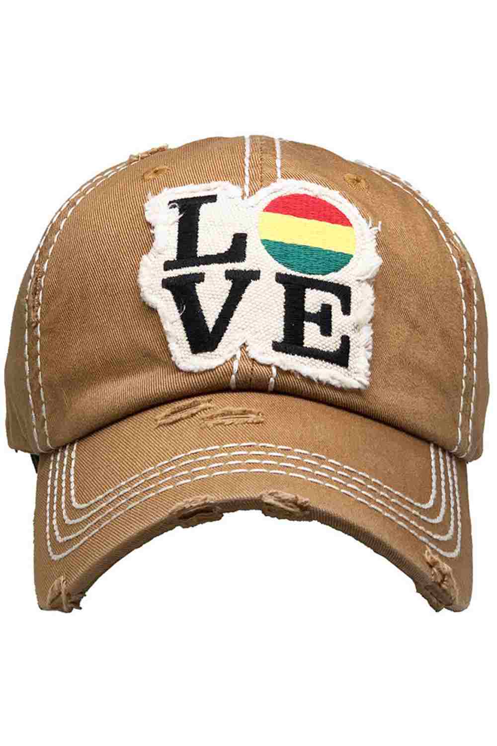 LOVE Vintage Distressed Baseball Cap