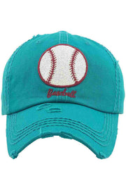 GLITTER BASEBALL Washed Vintage Baseball Cap