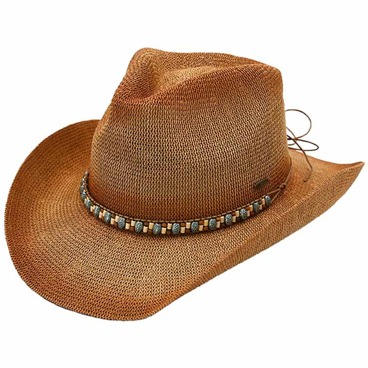 C.C Turquoise Metal Charm Bead Cowboy Hat