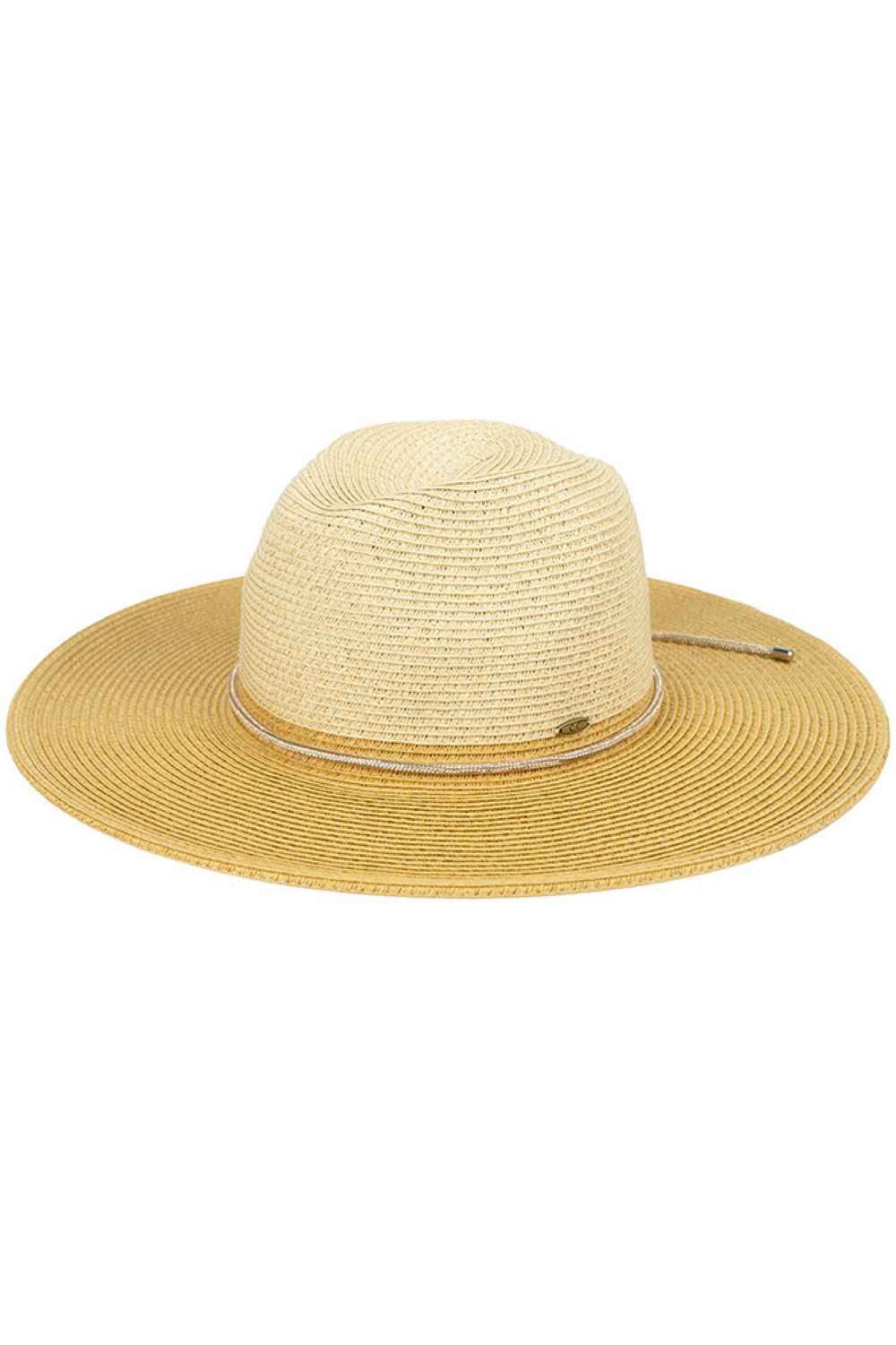 C.C Two Tone Panama Sun Hat with Band