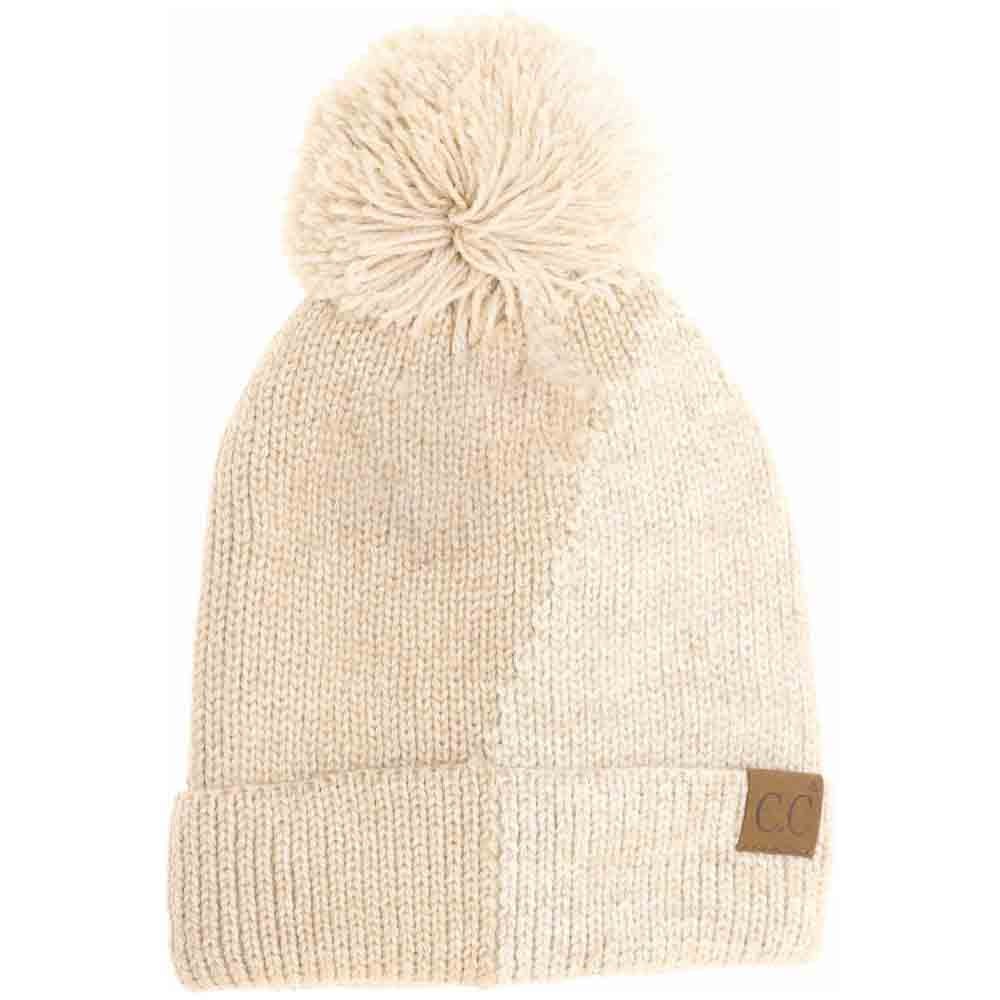Two Tone Knit C.C Beanie