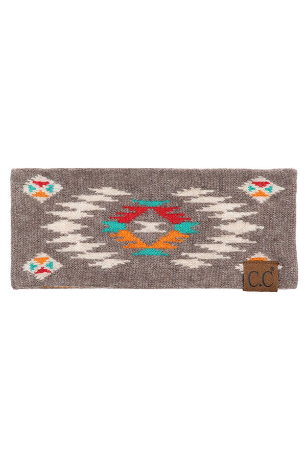 C.C Soft Aztec Pattern Headband Headwrap Earmuffs