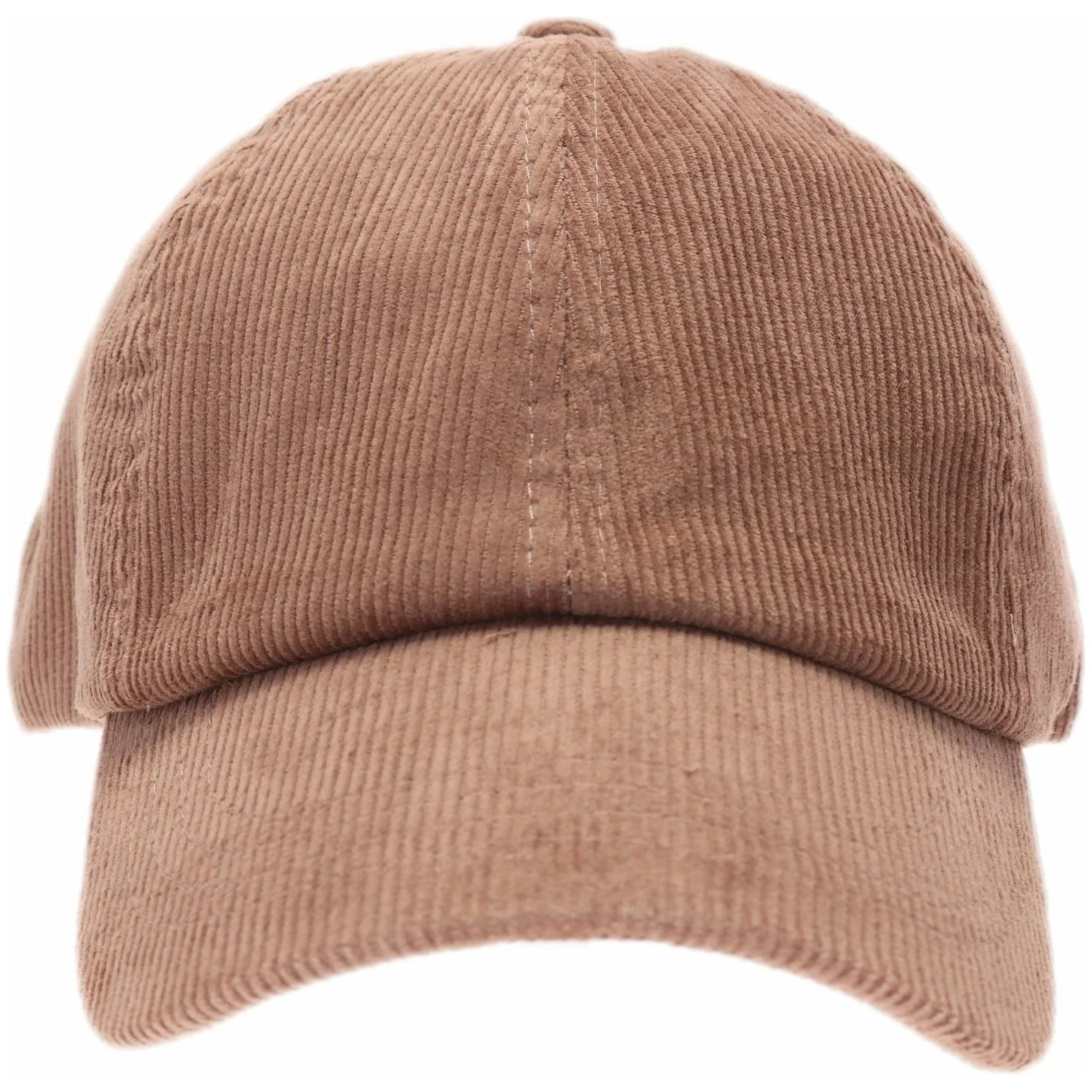 Corduroy Criss-cross Pony Cap