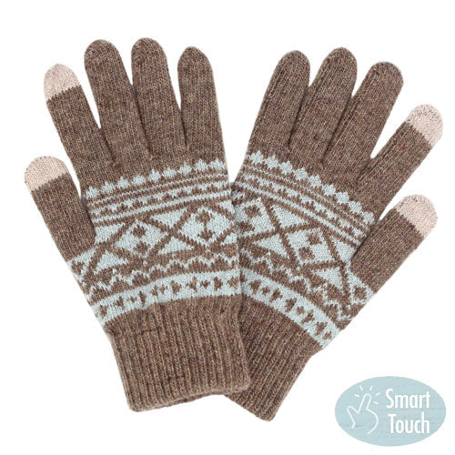 Knit Aztec Smart Gloves