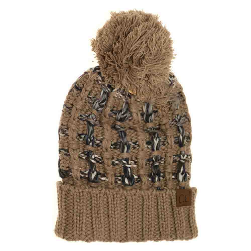 Ombre Double Slipstitch Pom C.C Beanie