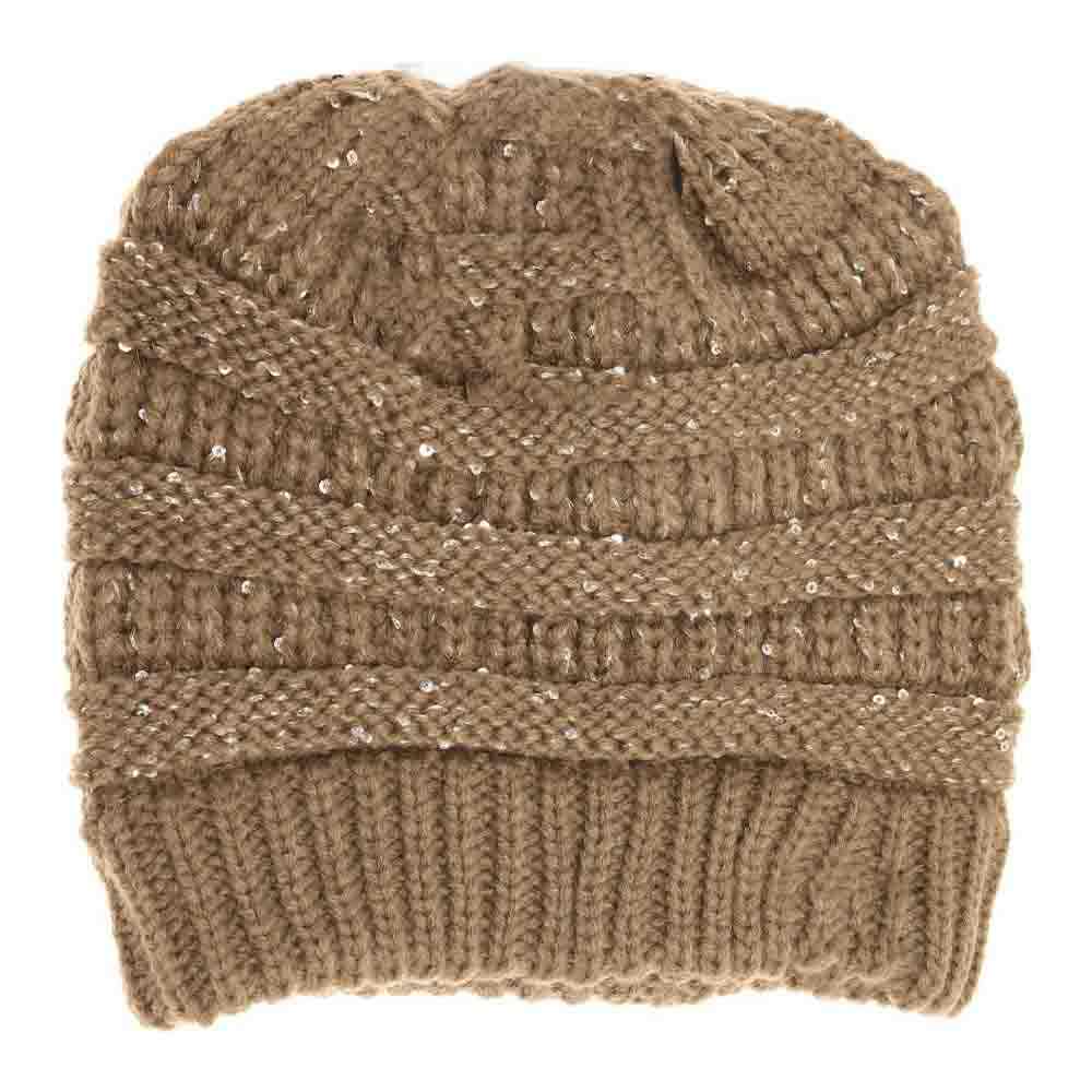 Sequin C.C Beanie Tail Beanie