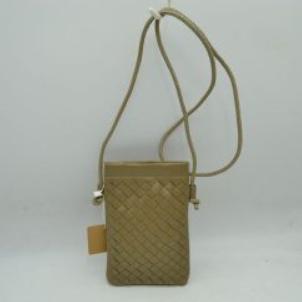 Woven Texture Vertical Phone Pouch Crossbody Bag with Cord Strap