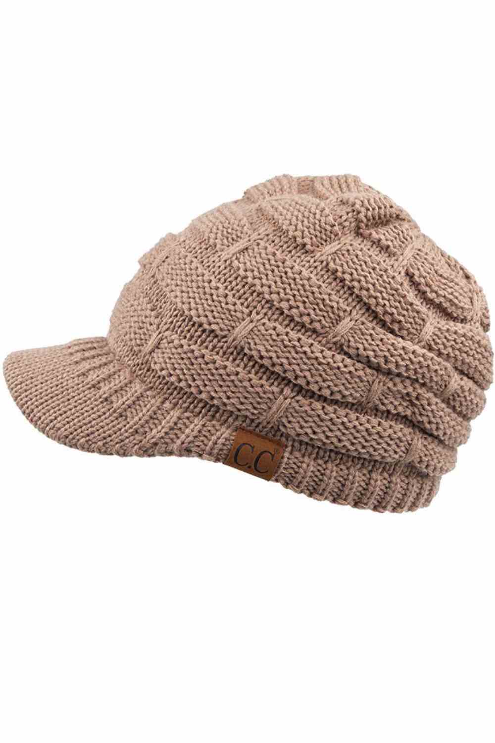 C.C Versatile Ribbed Knit Brim Beanie