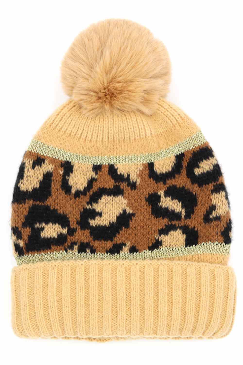Leopard PomPom Beanie