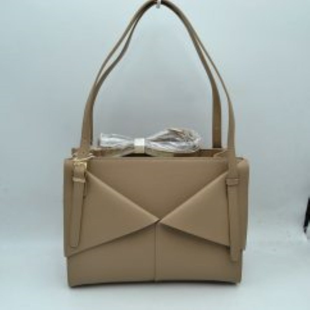 Geometric Envelope Flap Multi-Compartment Tote Bag with Long Shoulder Straps