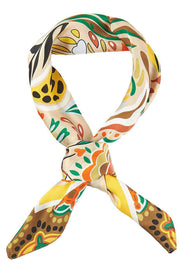 Tropical Leaves Print Bandana Summer Scarf