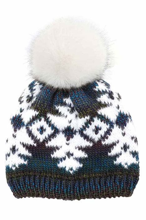 C.C Multi Yarn Aztec Beanie Hat