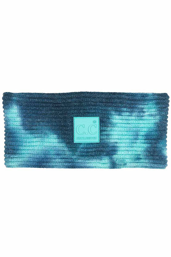 C.C Tie Dye Headband With Rubber Patch Headwrap Earmuffs