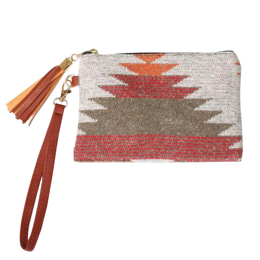 Stylish Western Patterned Wristlet Pouch Bag